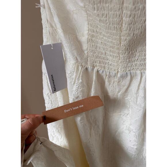 NEW NWT Reformation the Edessa Maxi Dress Ivory size 4 - Picture 10 of 11